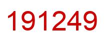 Number 191249 red image