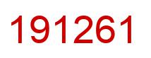 Number 191261 red image