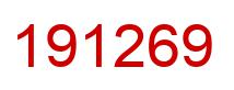 Number 191269 red image