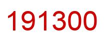 Number 191300 red image