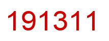 Number 191311 red image