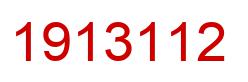 Number 1913112 red image