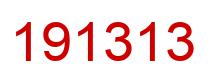 Number 191313 red image