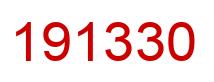 Number 191330 red image