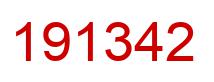 Number 191342 red image
