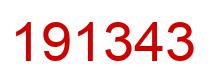 Number 191343 red image