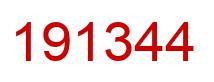 Number 191344 red image