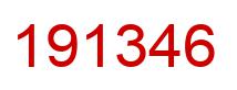 Number 191346 red image