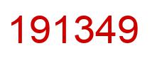 Number 191349 red image
