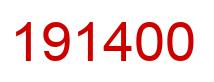 Number 191400 red image
