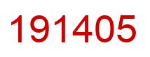 Number 191405 red image