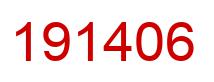 Number 191406 red image