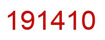 Number 191410 red image