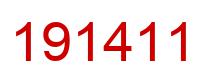 Number 191411 red image