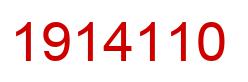 Number 1914110 red image