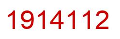 Number 1914112 red image