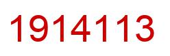 Number 1914113 red image