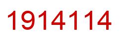 Number 1914114 red image