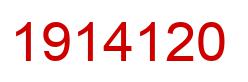 Number 1914120 red image