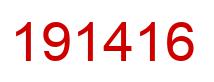 Number 191416 red image