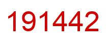 Number 191442 red image