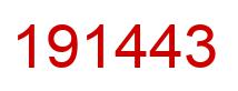 Number 191443 red image