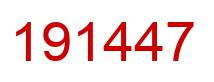 Number 191447 red image
