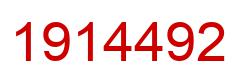 Number 1914492 red image