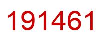 Number 191461 red image