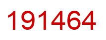 Number 191464 red image