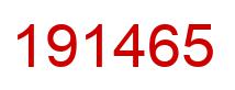 Number 191465 red image