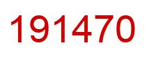 Number 191470 red image