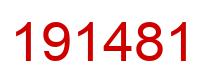 Number 191481 red image