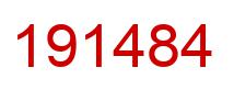 Number 191484 red image
