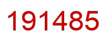 Number 191485 red image