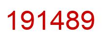 Number 191489 red image