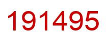 Number 191495 red image