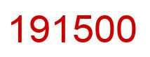 Number 191500 red image