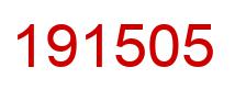 Number 191505 red image