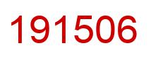 Number 191506 red image