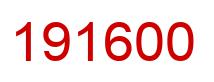 Number 191600 red image