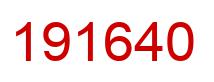 Number 191640 red image