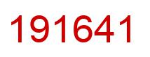 Number 191641 red image
