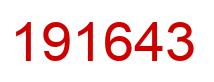 Number 191643 red image