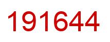 Number 191644 red image
