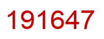 Number 191647 red image