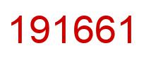 Number 191661 red image
