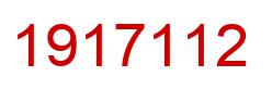 Number 1917112 red image
