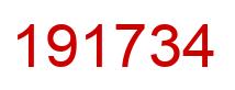 Number 191734 red image
