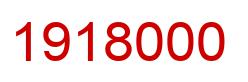 Number 1918000 red image